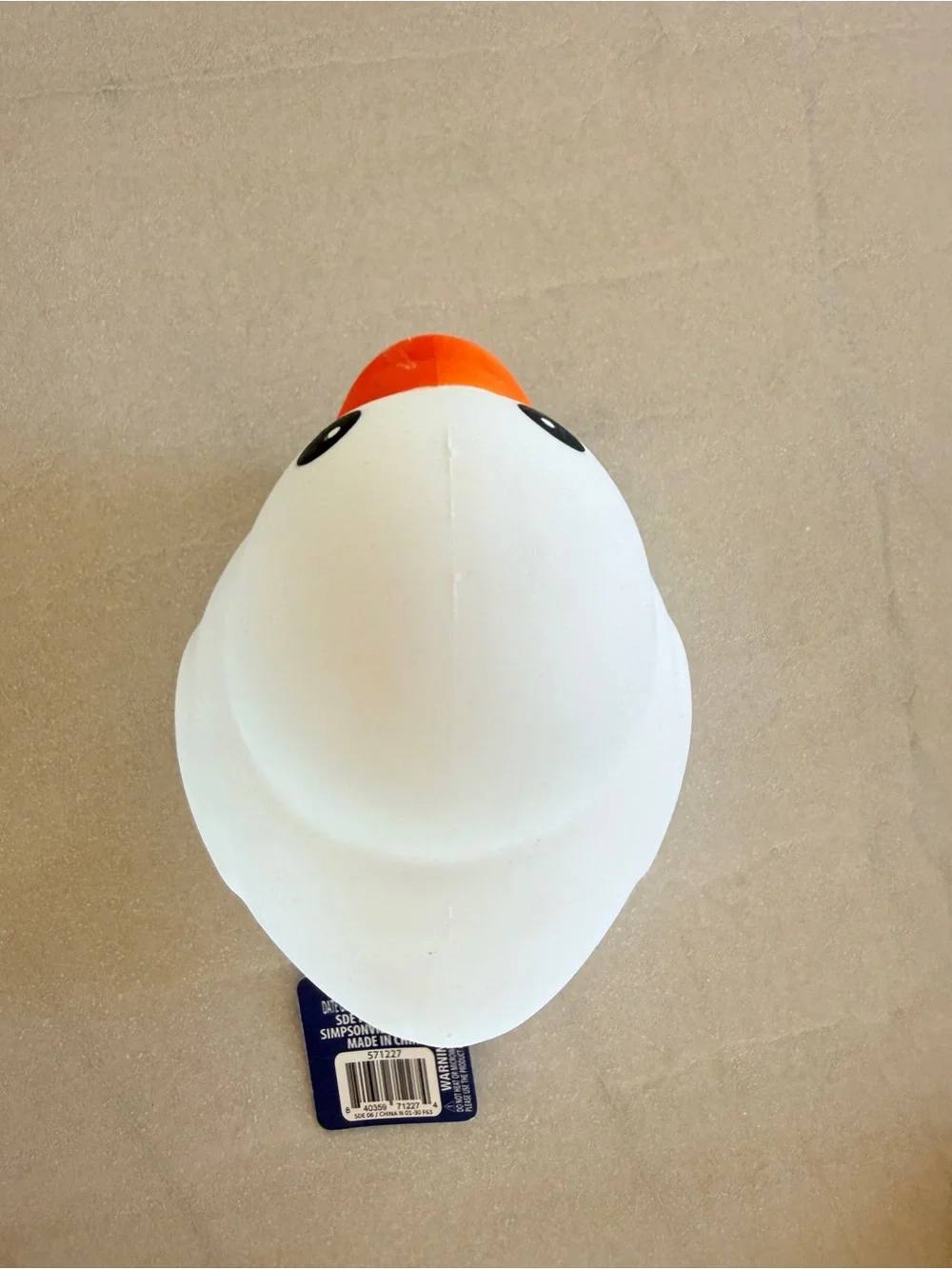 NWT Sunny Days Squeezy Americana Jumbo White Squishy Duck Stress Ball Toy 6”